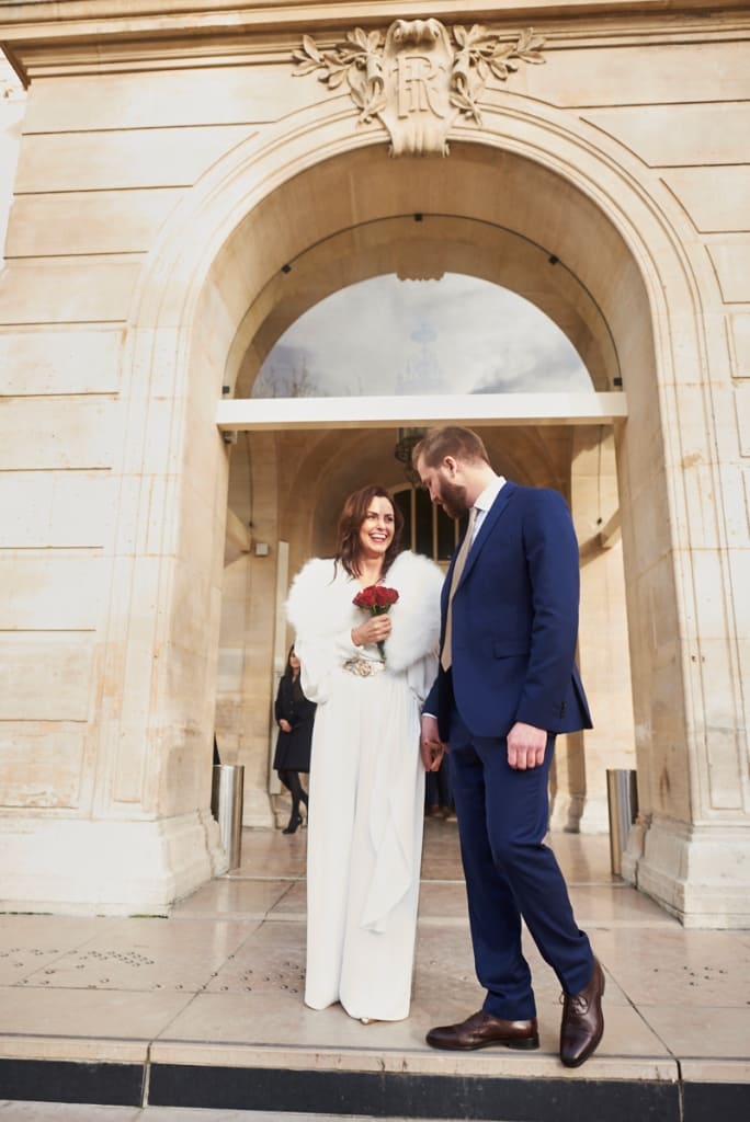 Mariage à Paris en hiver