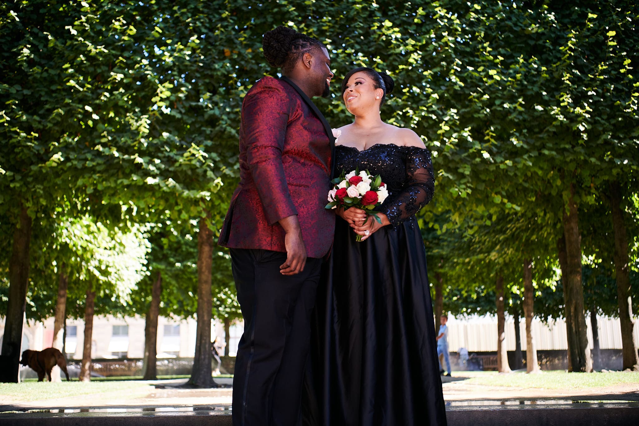 Paris wedding bride groom alternative outfits stylish destination wedding France