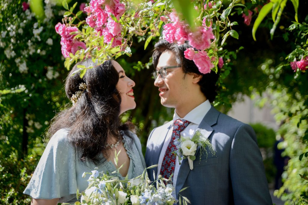 romantic private garden for a spring wedding in Paris